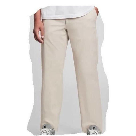 Gap Men's Relaxed Fit Chino Pants‎ 38 x 32 NWT Beige Flat Front Gap Flex Khaki - Picture 1 of 6